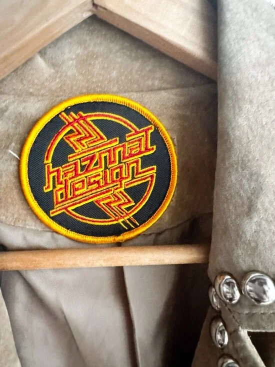 Vintage Light Beige Fringe Suede Jacket with Patches S - Picture 7 of 15